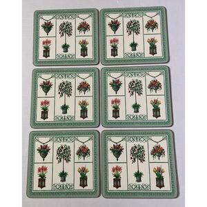 Aynsley England Acrylic Finish Place Mats Victorian Garden 8.5X7.5 Set of 6 EUC